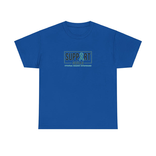 Ovarian Cancer Support Squad Unisex Heavy Cotton Tee