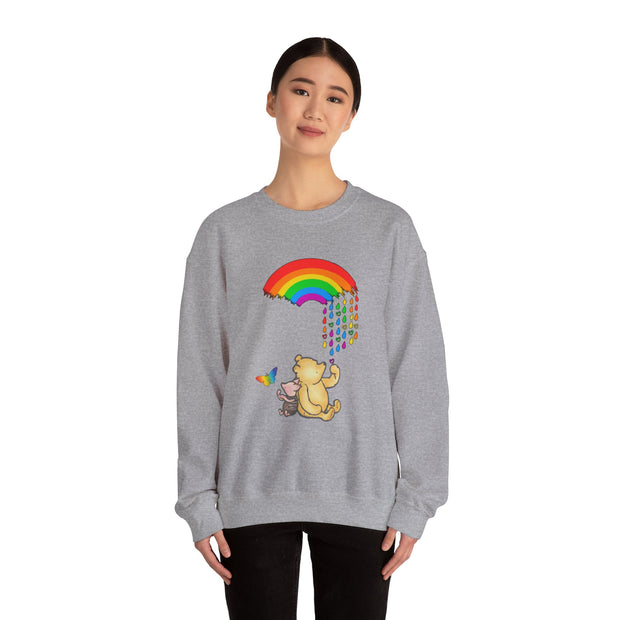Winnie the Pooh Raining Pride Unisex Heavy Blend™ Crewneck Sweatshirt