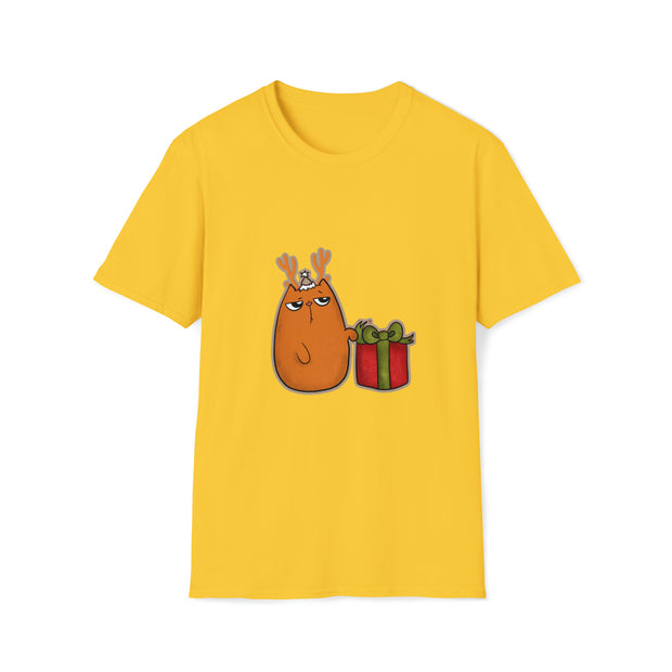 Christmas cat Unisex Softstyle T-Shirt