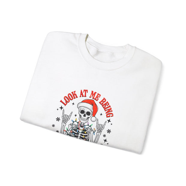 Festive Skeleton Unisex Heavy Blend™ Crewneck Sweatshirt