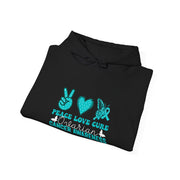 Peace Love Cure Unisex Heavy Blend™ Hooded Sweatshirt