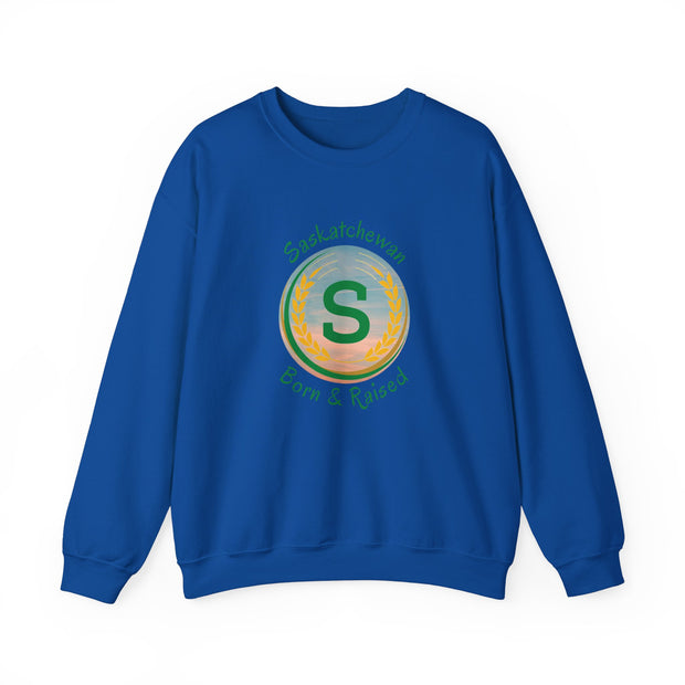Saskatchewan Born & Raised Unisex Heavy Blend™ Crewneck Sweatshirt