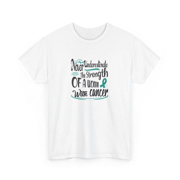 Ovarian Cancer Unisex Heavy Cotton Tee