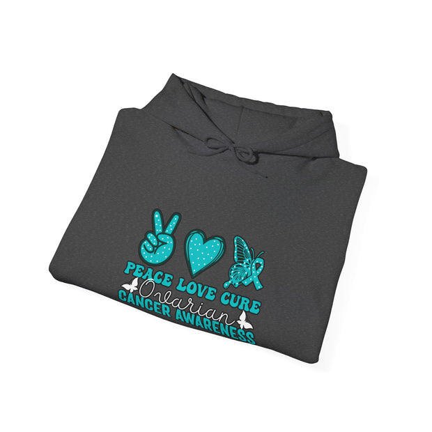 Peace Love Cure Unisex Heavy Blend™ Hooded Sweatshirt