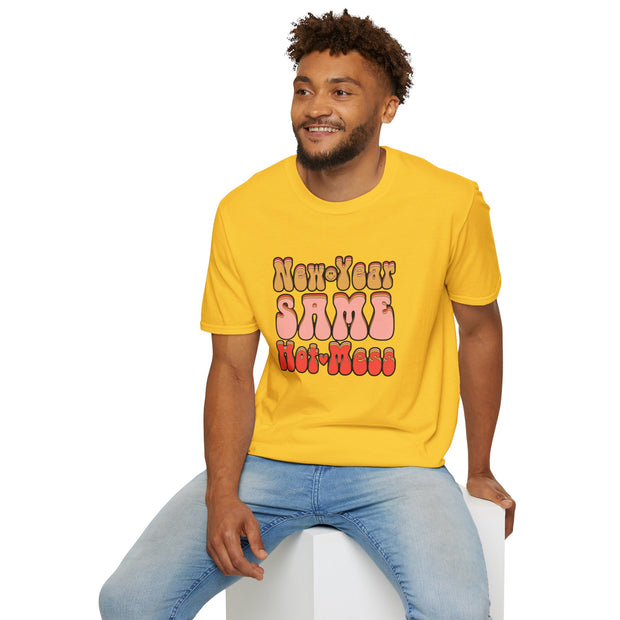 Same Hot Mess Unisex Softstyle T-Shirt