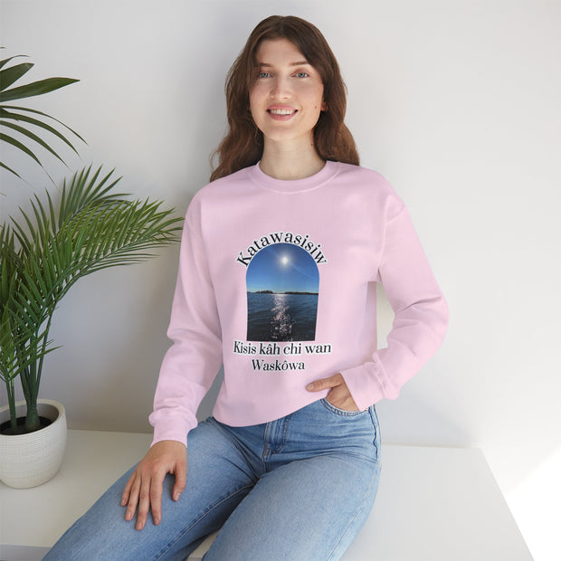 Cree Saskatchewan Skies Unisex Heavy Blend™ Crewneck Sweatshirt