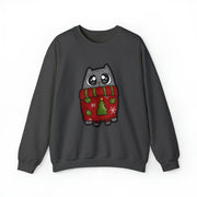 Christmas cat Unisex Heavy Blend™ Crewneck Sweatshirt