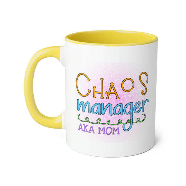 Chaos Manager Accent Mugs, 11oz