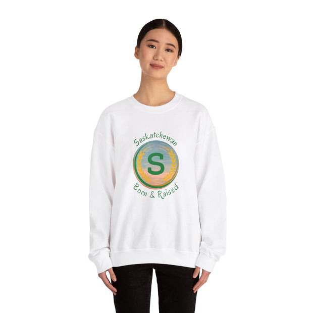 Saskatchewan Born & Raised Unisex Heavy Blend™ Crewneck Sweatshirt