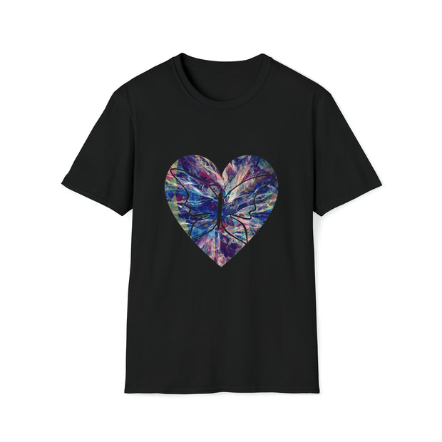 Heart Butterfly Unisex Softstyle T-Shirt