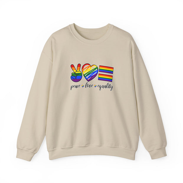 Peace Love Equality Unisex Heavy Blend™ Crewneck Sweatshirt