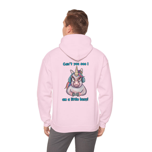 Busy Gaming Unicorn Unisex Heavy Blend™ Hooded Sweatshirt