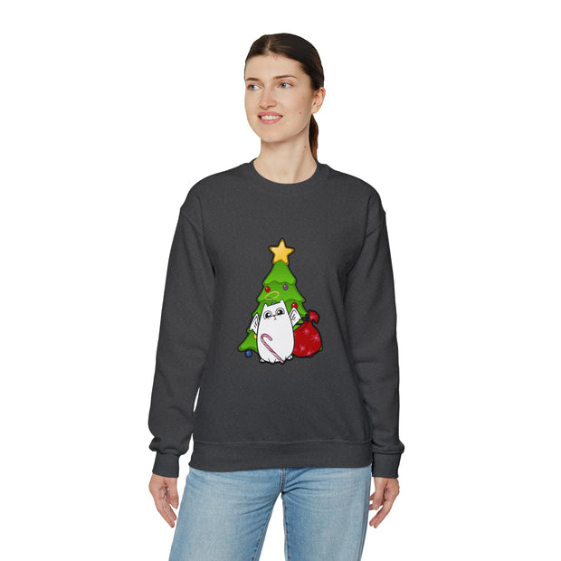 Christmas cat Unisex Heavy Blend™ Crewneck Sweatshirt