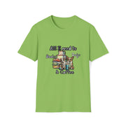 Books, dogs & coffee Unisex Softstyle T-Shirt