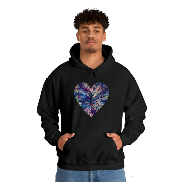 Heart Butterfly Unisex Heavy Blend™ Hooded Sweatshirt