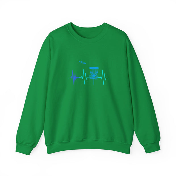 Disc Golf Heartbeat Unisex Heavy Blend™ Crewneck Sweatshirt