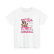 Anime, Boba, Sketching Unisex Heavy Cotton Tee