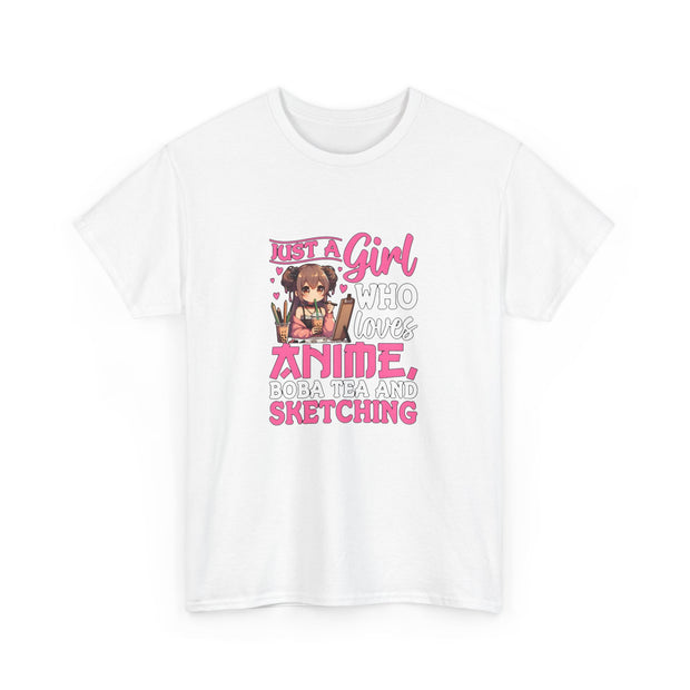 Anime, Boba, Sketching Unisex Heavy Cotton Tee