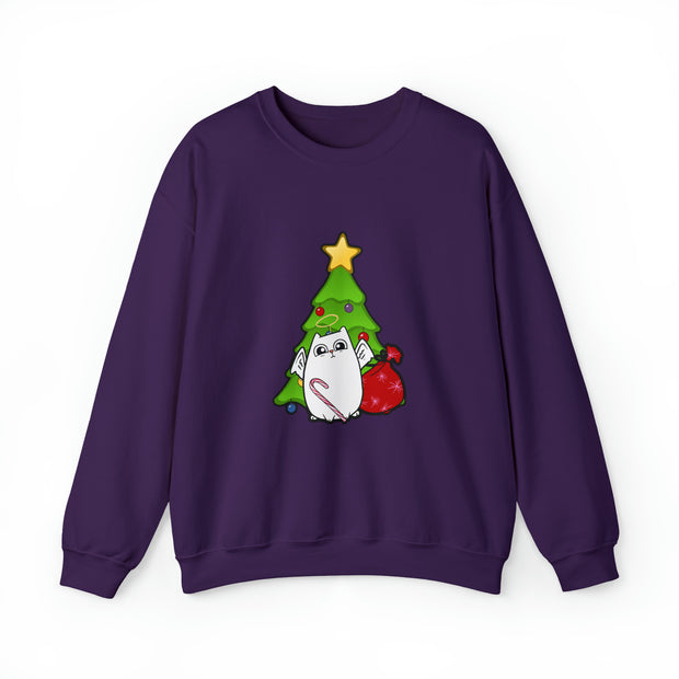 Christmas cat Unisex Heavy Blend™ Crewneck Sweatshirt