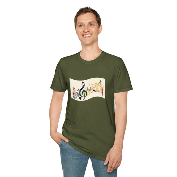 Musical Notes Unisex Softstyle T-Shirt