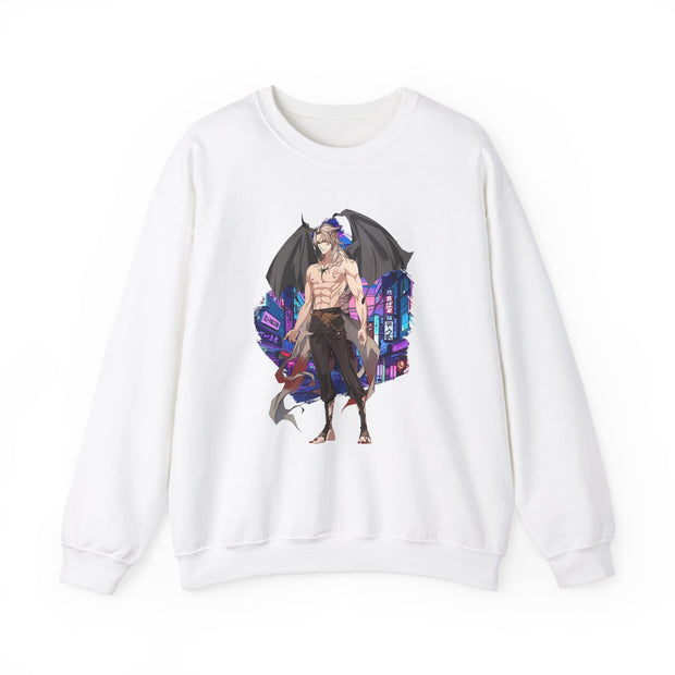 Anime Male Demon Unisex Heavy Blend™ Crewneck Sweatshirt