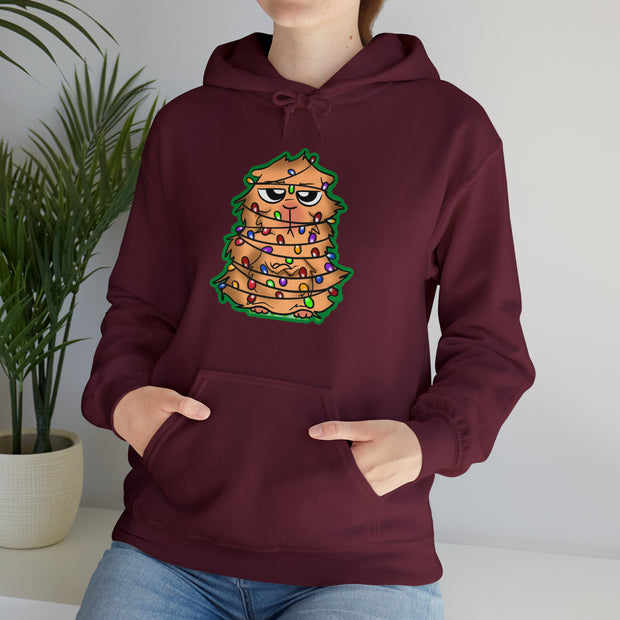 Christmas cat Unisex Heavy Blend™ Hooded Sweatshirt