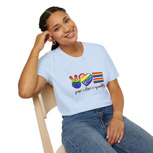 Peace Love and Equality Unisex Softstyle T-Shirt