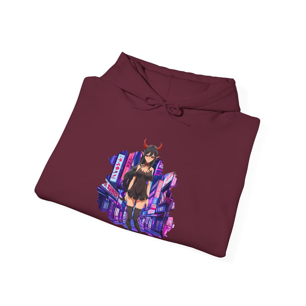 Anime Female Demon Unisex Heavy Blend™ Hooded Sweatshirt