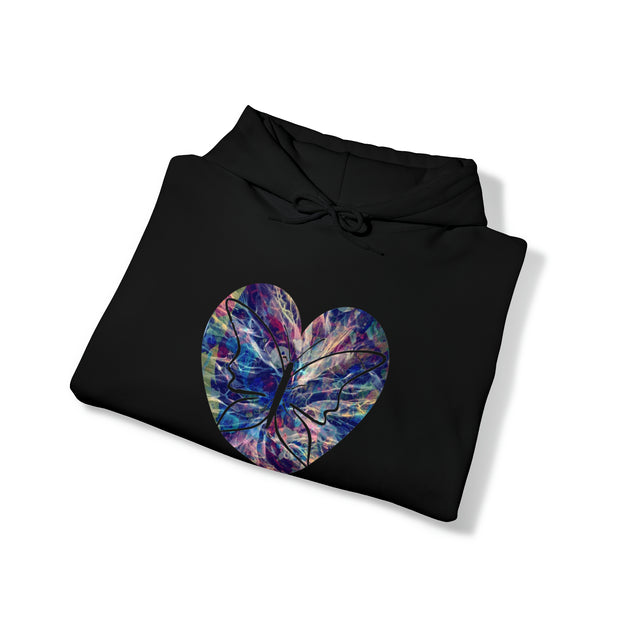 Heart Butterfly Unisex Heavy Blend™ Hooded Sweatshirt