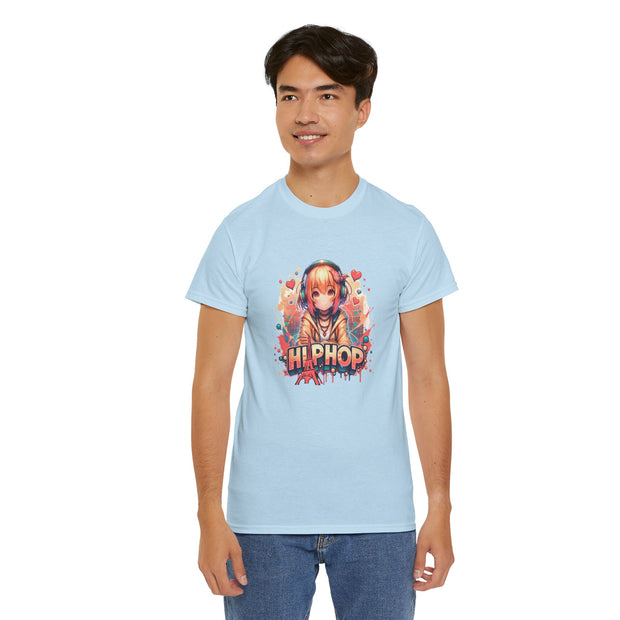 Graffiti Anime Girl Unisex Heavy Cotton Tee