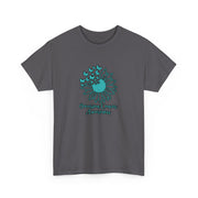 Ovarian Cancer Sunflower Unisex Heavy Cotton Tee