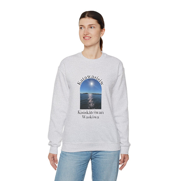 Cree Saskatchewan Skies Unisex Heavy Blend™ Crewneck Sweatshirt