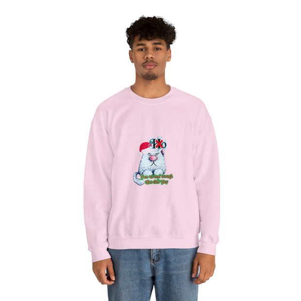 Christmas cat Unisex Heavy Blend™ Crewneck Sweatshirt