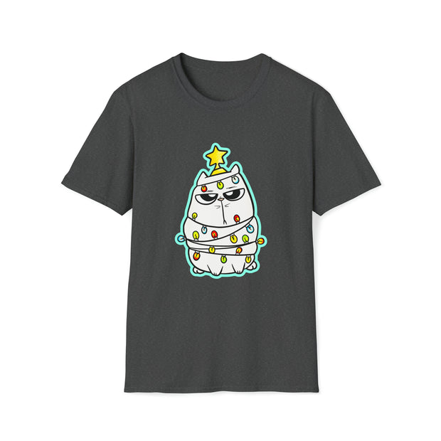 Christmas cat Unisex Softstyle T-Shirt