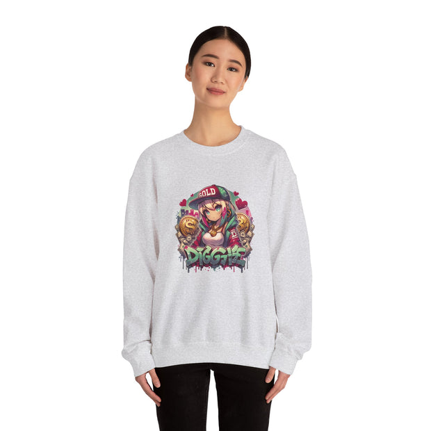 Graffiti Anime Girls Unisex Heavy Blend™ Crewneck Sweatshirt