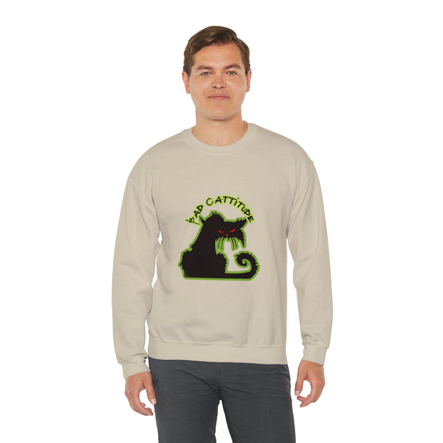 Bad Cattitude Unisex Heavy Blend™ Crewneck Sweatshirt