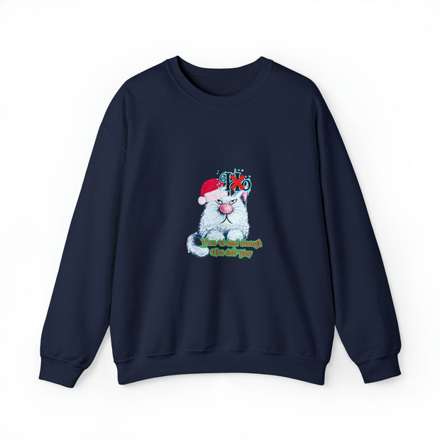 Christmas cat Unisex Heavy Blend™ Crewneck Sweatshirt