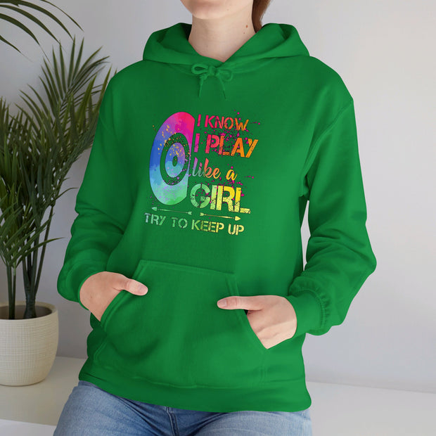 I Know I Play Like A Girl Unisex Heavy Blend™ Hooded Sweatshirt