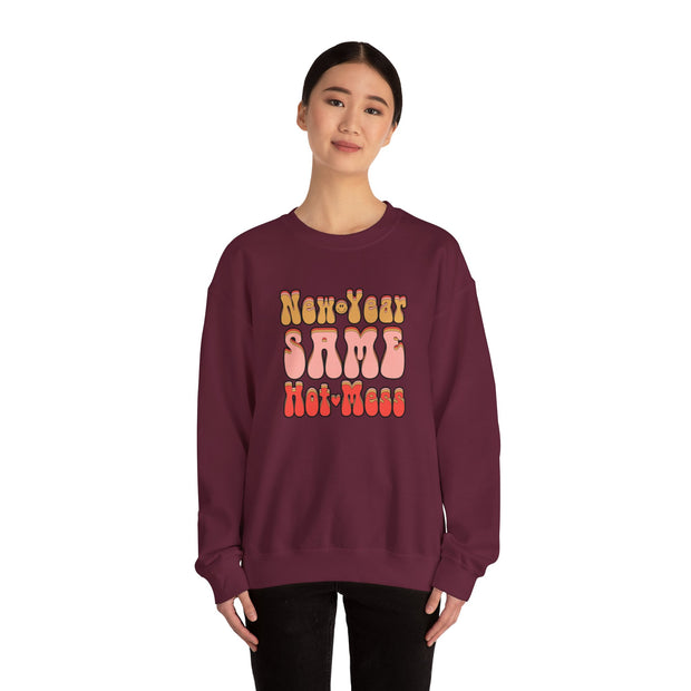 Same Hot Mess Unisex Heavy Blend™ Crewneck Sweatshirt