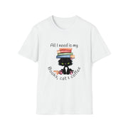 Books, Cat & Coffee Unisex Softstyle T-Shirt