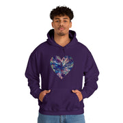 Heart Butterfly Unisex Heavy Blend™ Hooded Sweatshirt