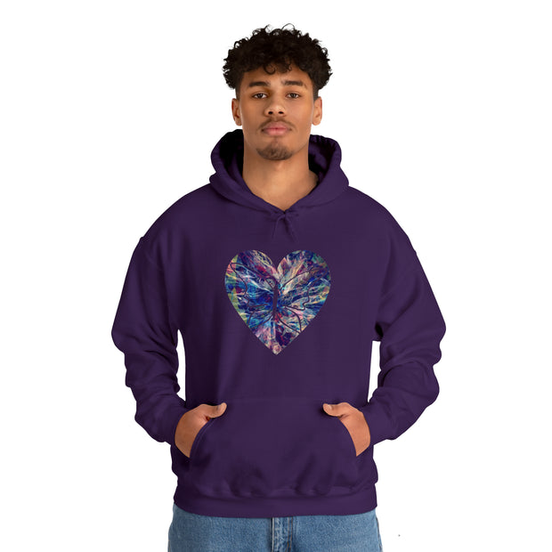 Heart Butterfly Unisex Heavy Blend™ Hooded Sweatshirt