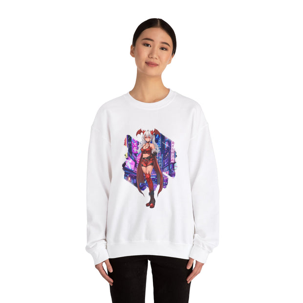 Anime Female Demon Unisex Heavy Blend™ Crewneck Sweatshirt