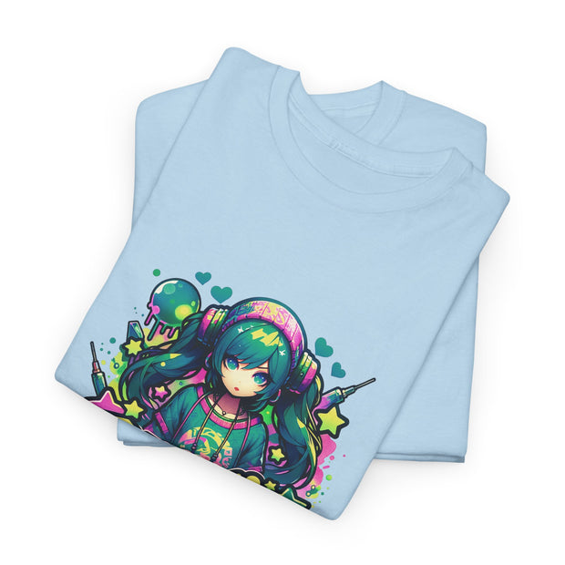 Graffiti Anime Girls Unisex Heavy Cotton Tee