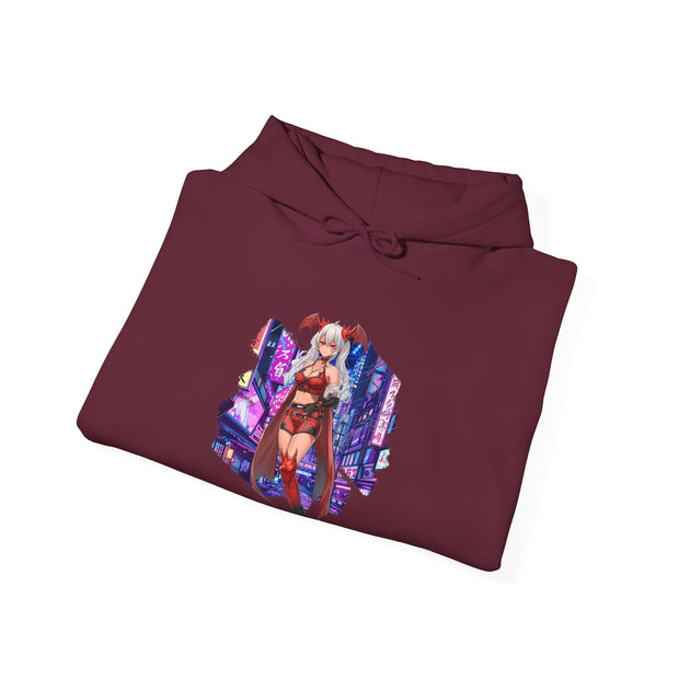 Anime Female Demon Unisex Heavy Blend™ Hooded Sweatshirt