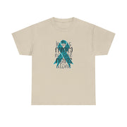 Family Support Ovarian Cancer Unisex Heavy Cotton Tee
