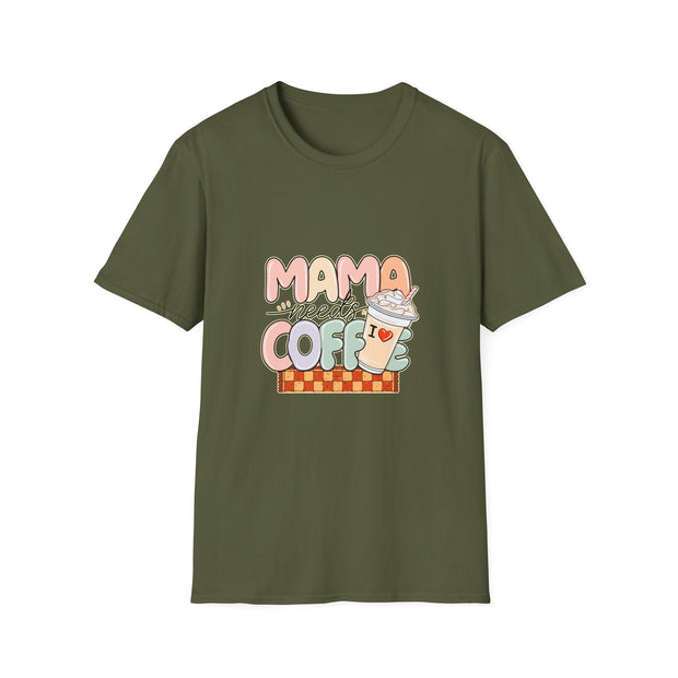 Mama needs Coffee Unisex Softstyle T-Shirt