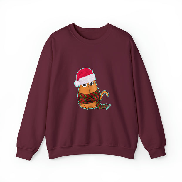 Christmas cat Unisex Heavy Blend™ Crewneck Sweatshirt