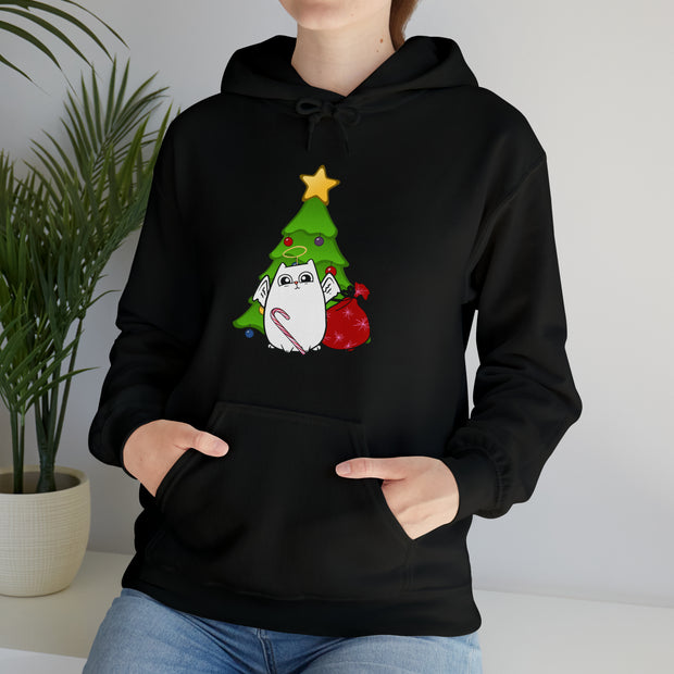 Christmas cat Unisex Heavy Blend™ Hooded Sweatshirt