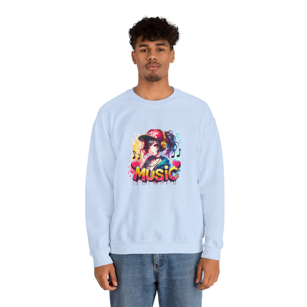 Graffiti Anime Girls Unisex Heavy Blend™ Crewneck Sweatshirt